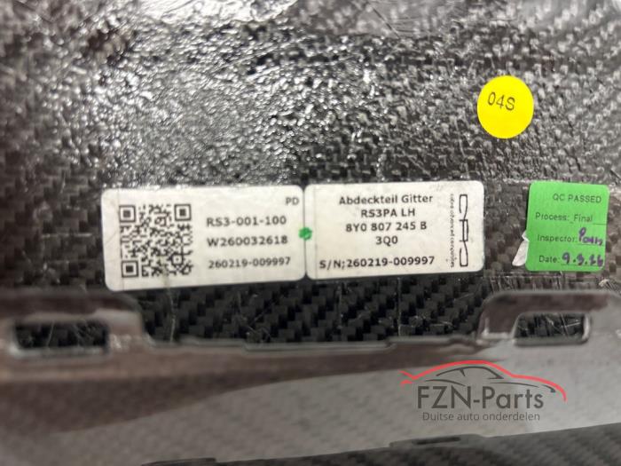 Audi RS3 8Y Bumper rooster Carbon Links rechts set