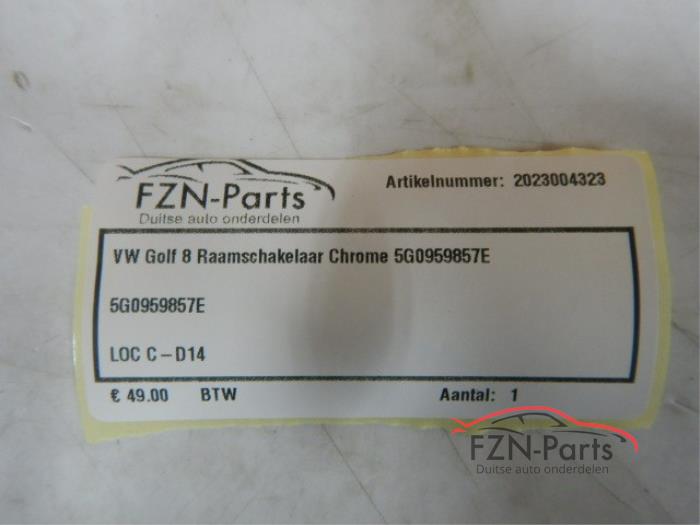 VW Golf 8 Raamschakelaar Chrome