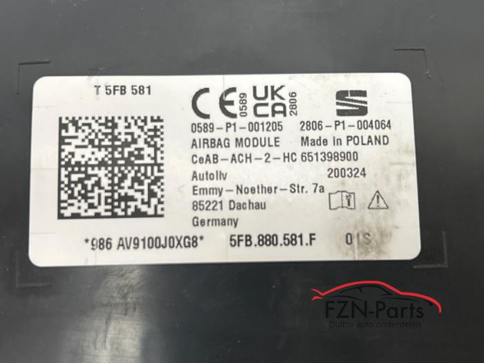 Seat Leon 5FA 5FB Stoel airbag Links-voor