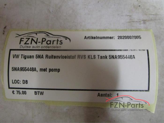 VW Tiguan 5NA Ruitenvloeistof RVS Tank
