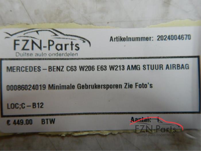 Mercedes-Benz C63 W206 E63 W213 AMG Stuurairbag Airbag