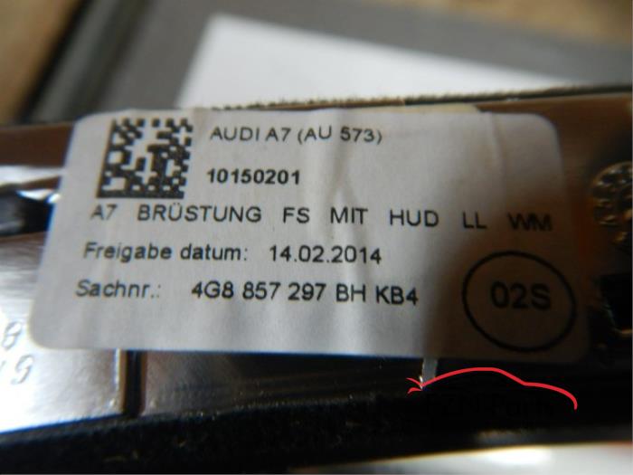 Audi A7 4G Inleglijst Dashboard Hout Bruin