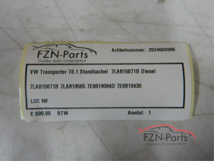 VW Transporter T6.1 Standkachel