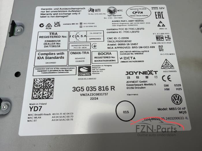 VW Transporter T6.1 Navigatie Navi Module Regelapparaat