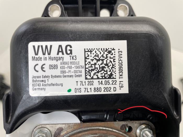 VW Transporter T6.1 Bijrijder airbag Dashboard