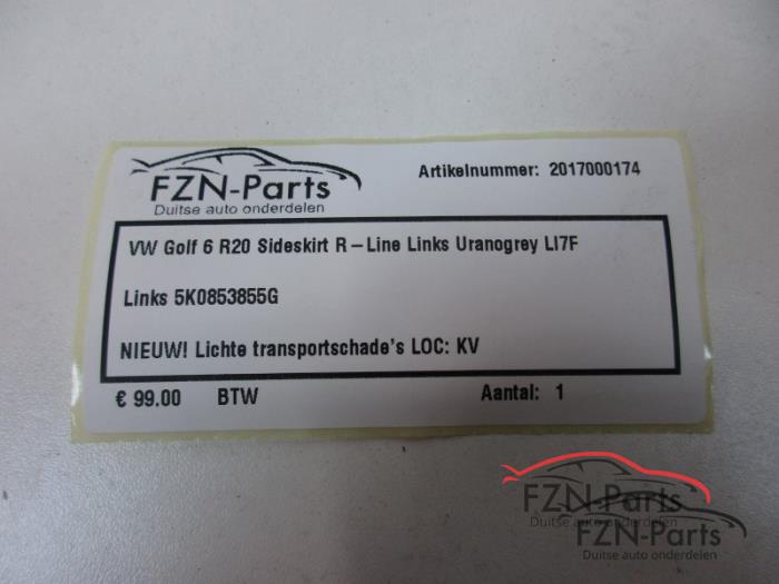 VW Golf 6 R20 Sideskirt R-Line Links Uranogrey LI7F