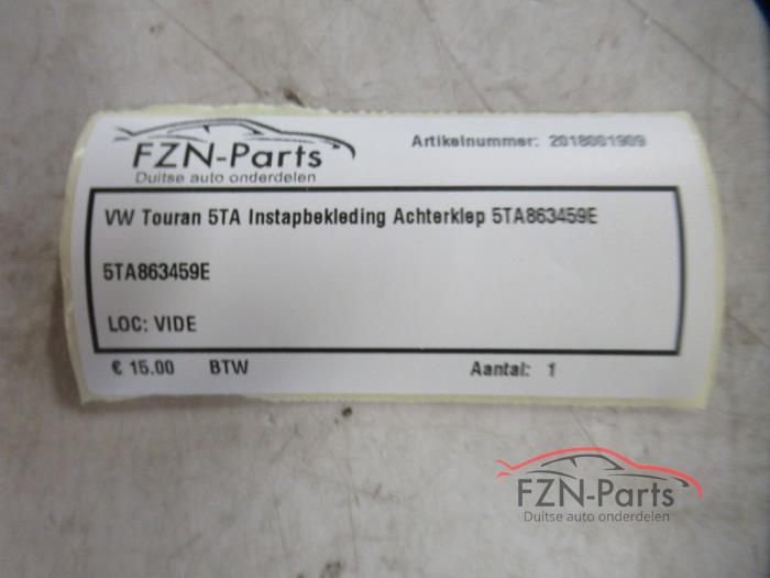 VW Touran 5TA Instapbekleding Achterklep