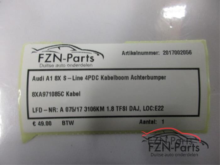 Audi A1 8X S-Line 4PDC Kabelboom Achterbumper