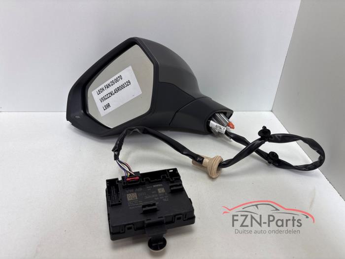Seat Leon 5FB Left Side Mirror Matte Gray