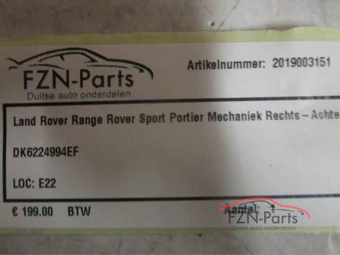 Land Rover Range Rover Sport Portier Mechaniek Rechts-Achter