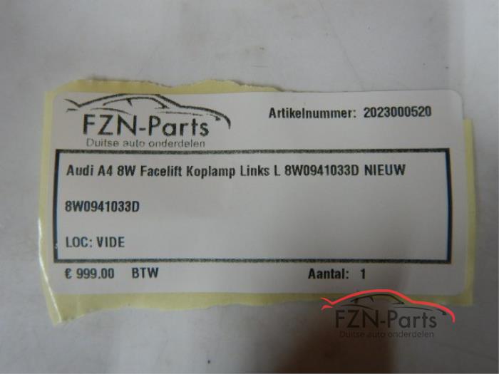 Audi A4 8W Facelift Koplamp Links L