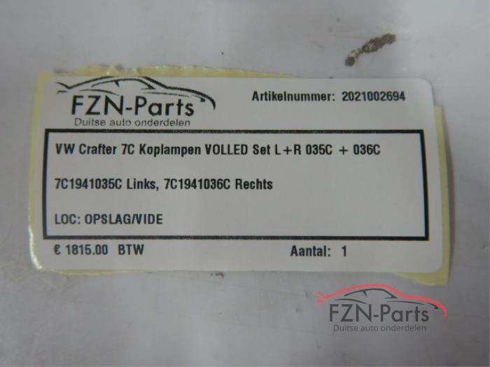 VW Crafter 7C Koplampen VOLLED Set L+R 035C + 036C