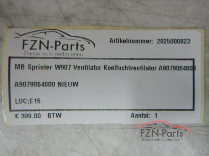 Mercedes-Benz Sprinter W907 Ventilator Koelluchtventilator NIEUW