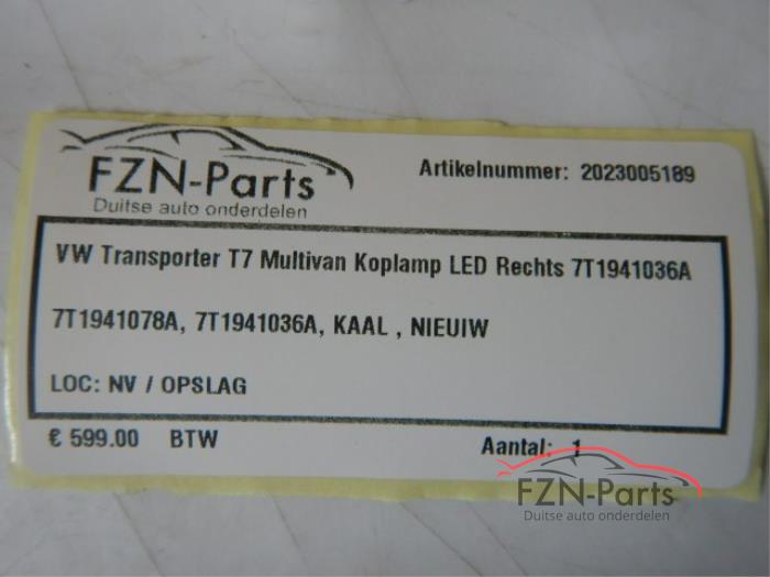 VW Transporter T7 Multivan Right LED Headlight