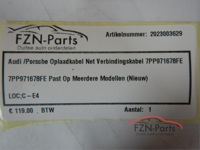 Audi/Porsche Oplaadkabel met Verbindingskabel