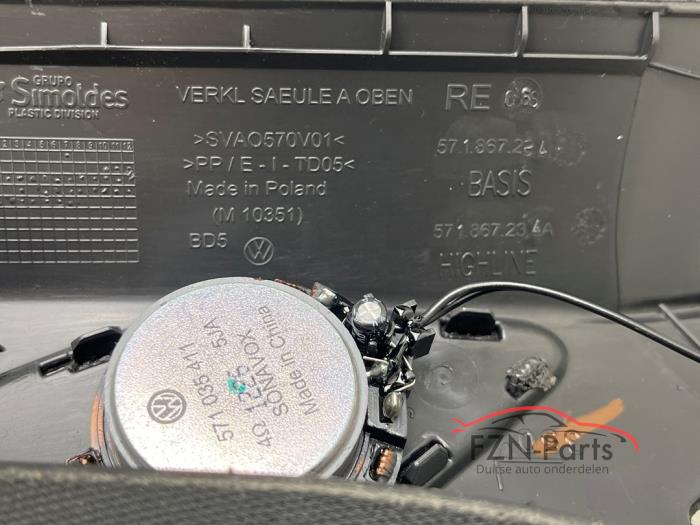 VW Tiguan 571 CT1 Hemel + hemel bekleding Zwart Compleet